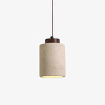 Vintage Cylindrical Travertine Pendant Light