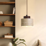 Vintage Cylindrical Travertine Pendant Light