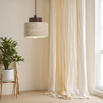 Vintage Cylindrical Travertine Pendant Light