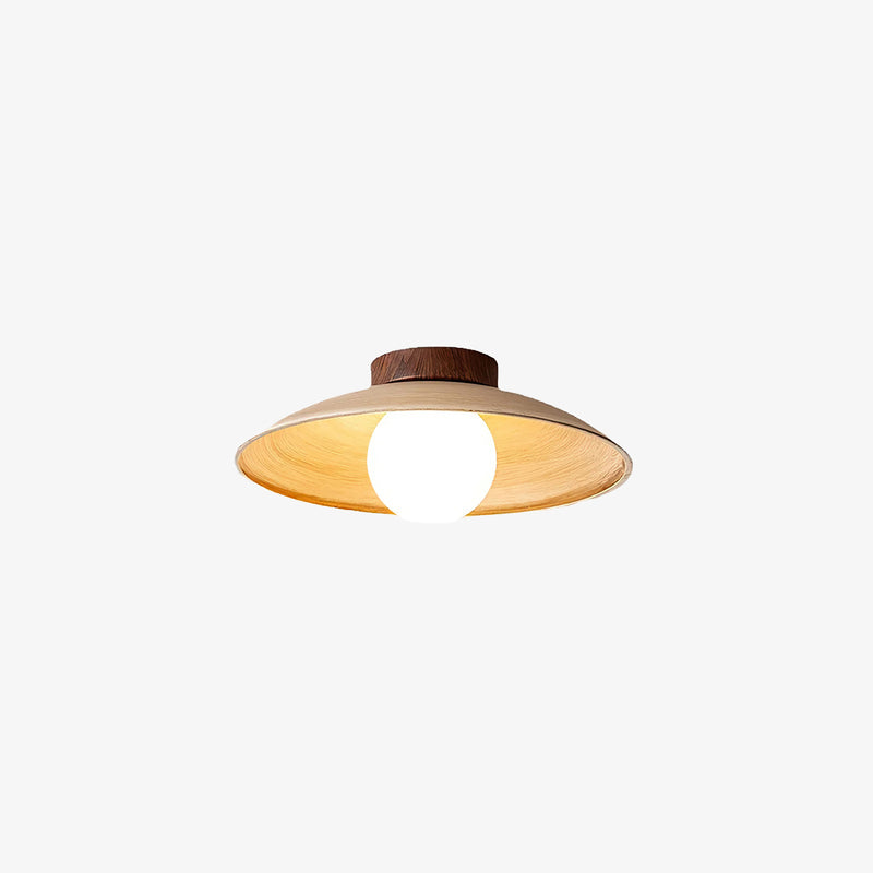 Vintage Wood Dome Ceiling Light