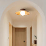 Vintage Wood Dome Ceiling Light