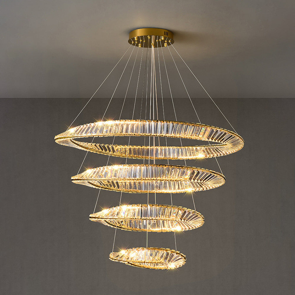 Wave Circle Crystal Chandelier