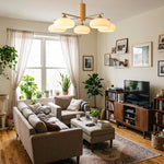 Wrenley Cream Glass Mid-Century Chandelier