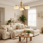 Wrenley Cream Glass Mid-Century Chandelier