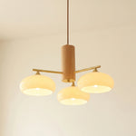 Wrenley Cream Glass Mid-Century Chandelier