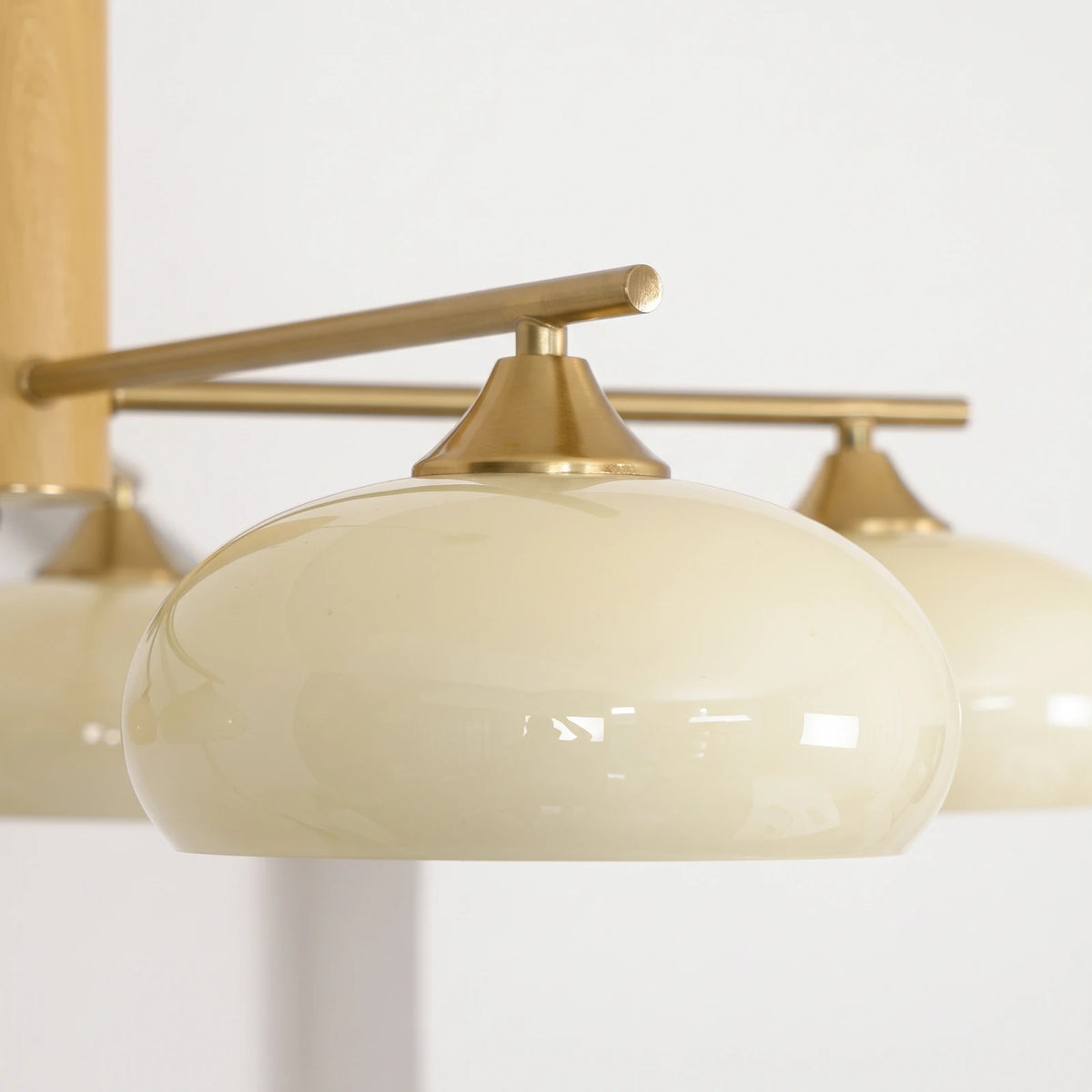 Wrenley Cream Glass Mid-Century Chandelier