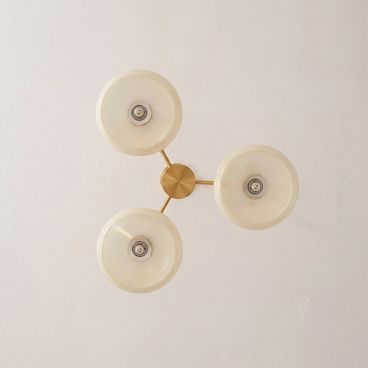 Wrenley Cream Glass Mid-Century Chandelier