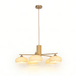 Wrenley Cream Glass Mid-Century Chandelier