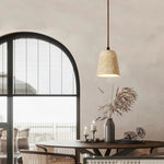 Yellow Travertine Cone Pendant Lamp