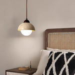 Yellow Travertine Dome Pendant Light