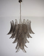 Italian Murano leaf glass chandelier