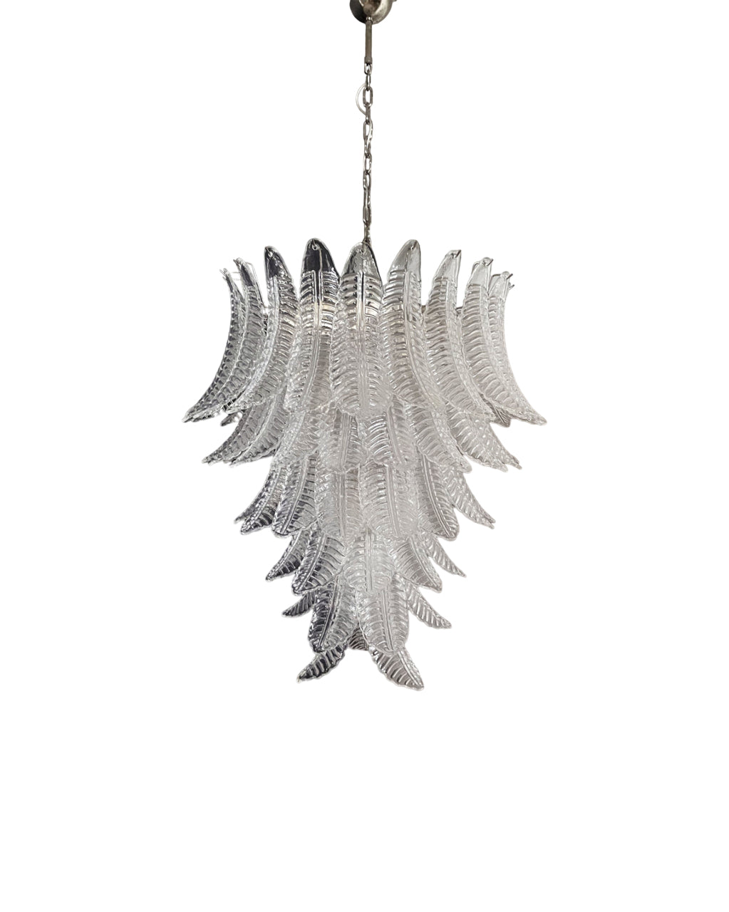 Italian Murano leaf glass chandelier