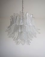 Italian Murano leaf glass chandelier