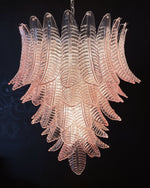 Italian Murano leaf glass chandelier