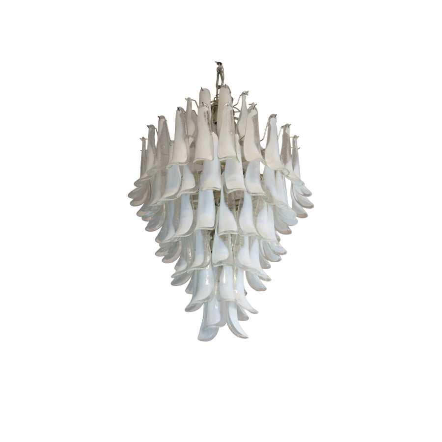 Elongated Murano hand-blown glass chandelier