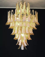 Elongated Murano hand-blown glass chandelier