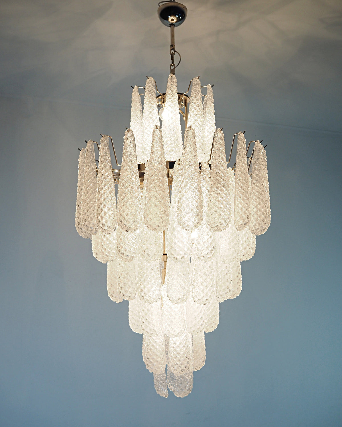 Huge Italian vintage Murano glass chandelier