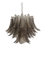 Italian Murano leaf glass chandelier