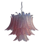 Italian Murano leaf glass chandelier