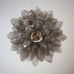 Italian Murano leaf glass chandelier