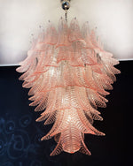 Italian Murano leaf glass chandelier