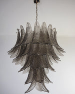 Italian Murano leaf glass chandelier