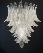 Italian Murano leaf glass chandelier