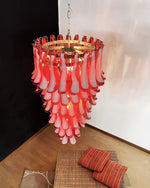 Italian exquisite Murano slender chandelier