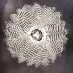 Italian Murano leaf glass chandelier