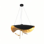 Maren Gold Leaf Floating Wave Pendant Light SevernLighting angled perspective view on clean white background