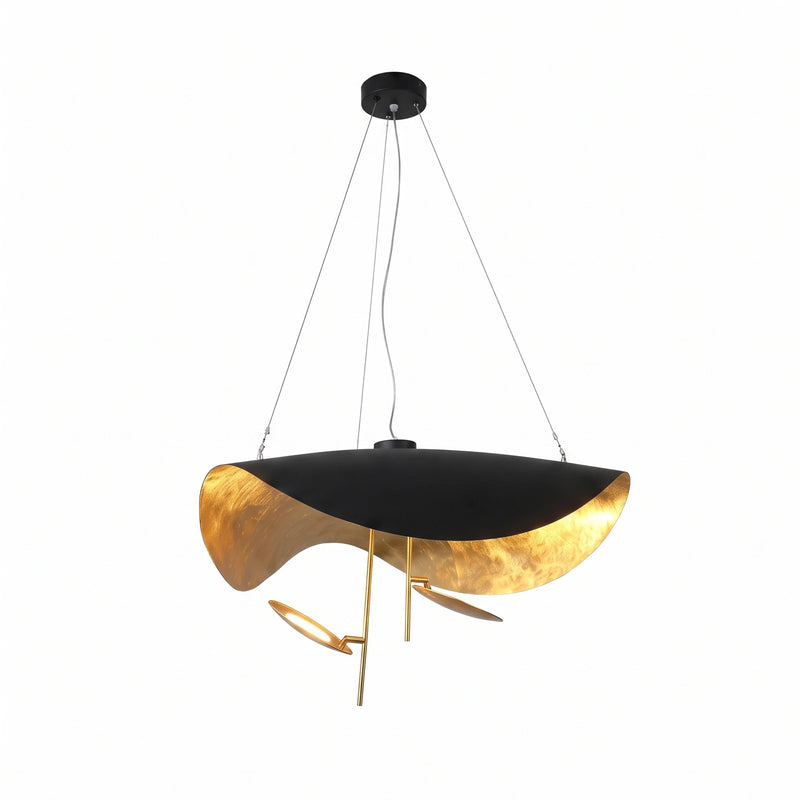 Maren Gold Leaf Floating Wave Pendant Light