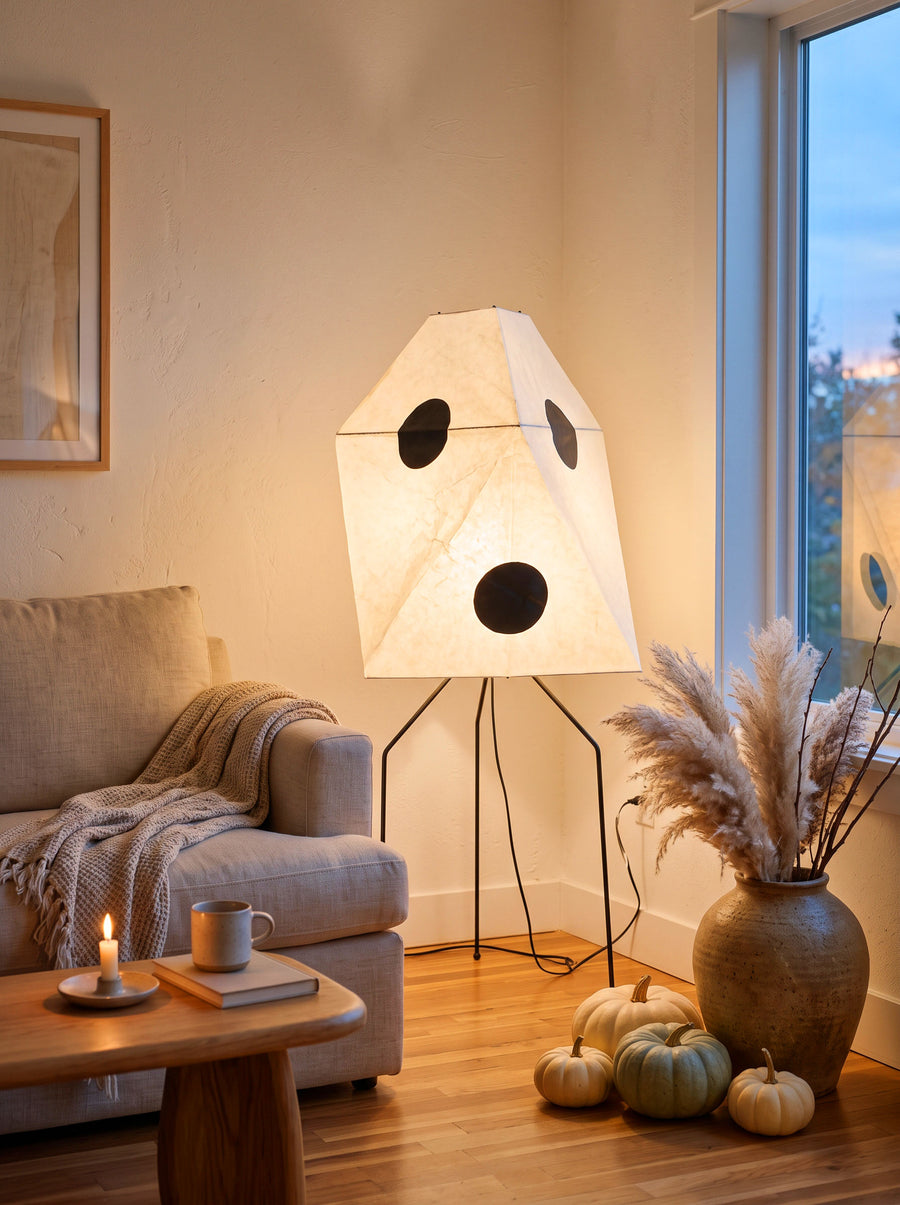 Washi Paper Sculpture Floor Lamp
